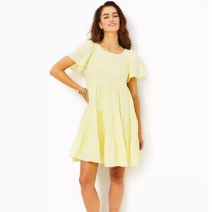 NWT Lilly Pulitzer | Jocelyn Short Sleeve Linen tunic shift  Dress SIZE S